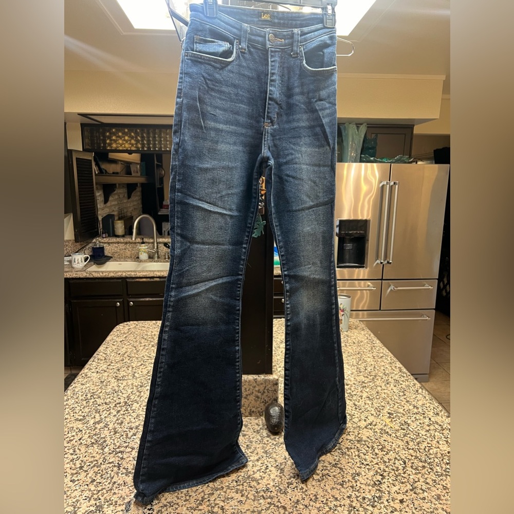 Lee flare jeans bought from Free People. They have some stretch. Size 26
